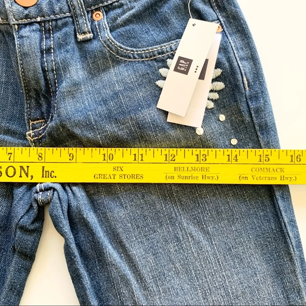 🌸New🌸 GapKids Straight Fit Jeans Size 12 Sequin NWT